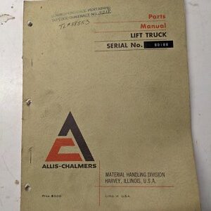 Allis Chalmers Fork Lift Truck Parts List Book Manual Fe 40 50 -24