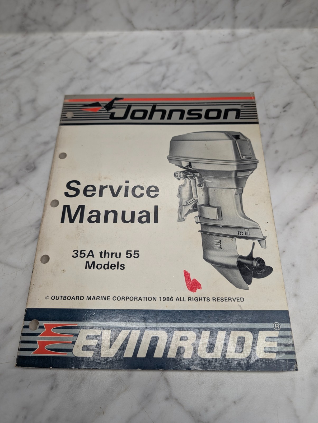 Omc Johnson Evinrude Service Manual "Cu" Models 35A Thru 55 Hp #507616