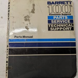Barrett Fork Lift Truck Parts List Book Manual Wp-40 Catalog