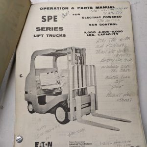 Yale Fork Lift Operation Parts List Book Manual Spe 030 040 050 1972 Series