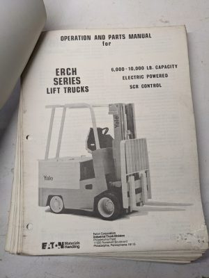 Yale Fork Lift Operation Parts List Book Manual Erch 060 070 080 080 100 1980