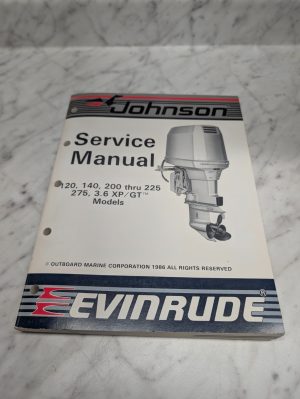 Johnson Evinrude Omc Service Manual "Cu" Models Loop V Lv 120-275 Xp Gt #507619