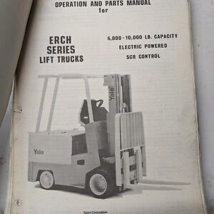 1980 Yale Fork Lift Operation Parts List Book Manual Erch 060 070 080 080 100