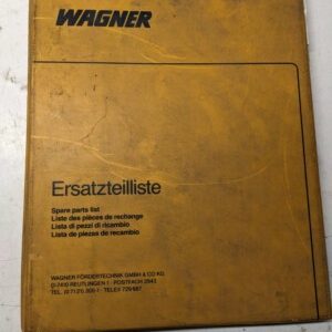 Wagner Fork Lift Truck Spare Parts List Book Catalog Mx 20 Mx 30 Mq 1988