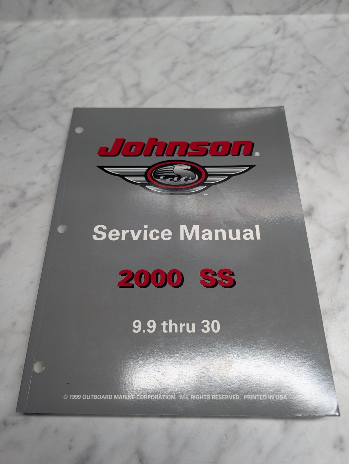 Johnson Evinrude Omc Service Manual Models "Ss" 9.9 Thru 30 Hp #787067