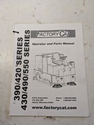 Factory Cat Operator Parts Manual List Book 390 420 430 490 550 Series