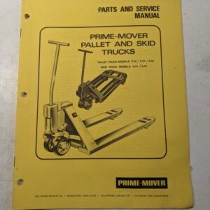Prime Mover Service Parts List Book Manual P S 25 35 45 Pallet Skid Truck