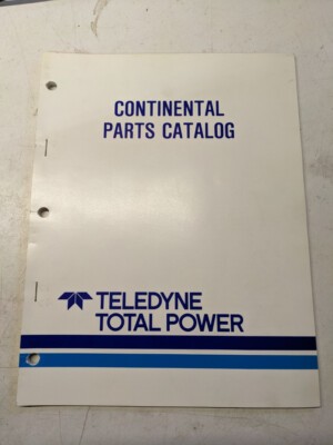 Continental Parts List Book Catalog Manual Teledyne F Tc Y Series 2 4 6 Cyl