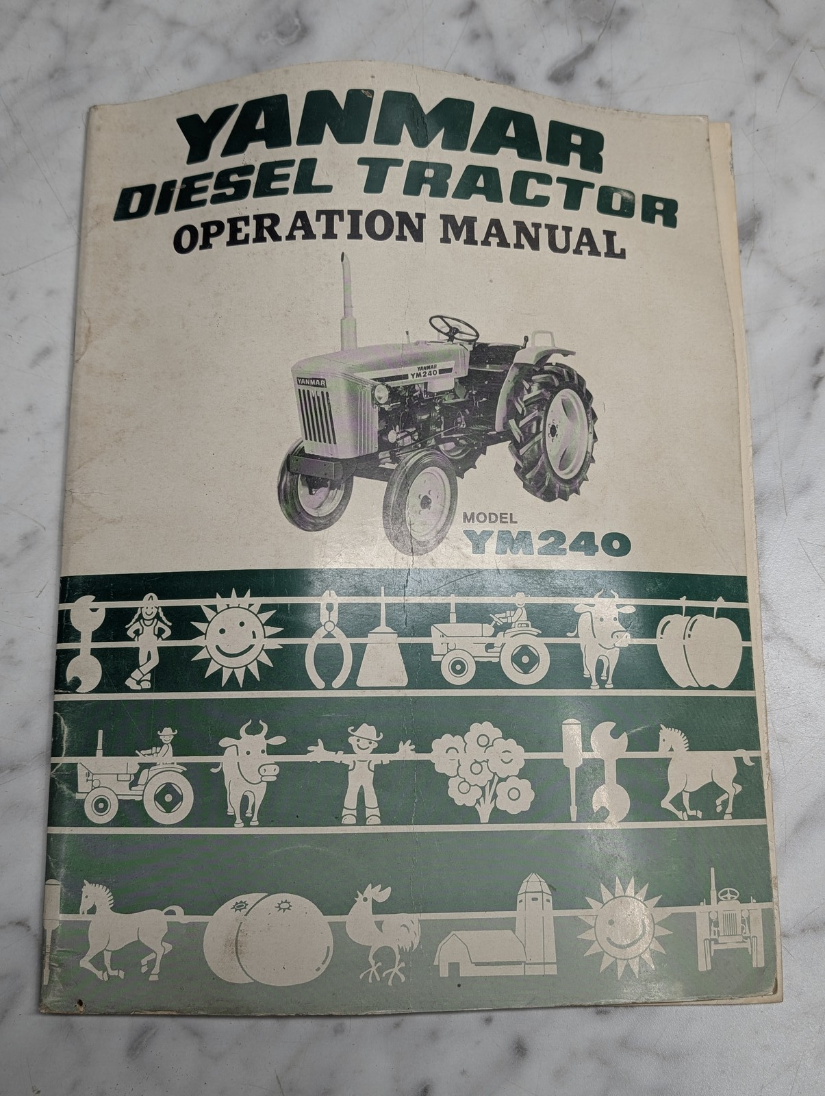 Yanmar Diesel Tractor Model Ym240 Operation Manual Operators Owners Maintenance