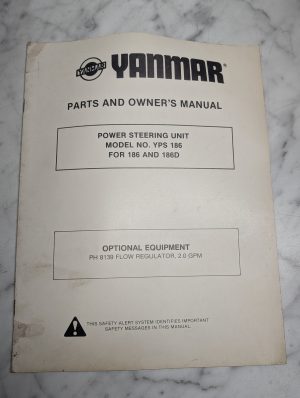 Yanmar Power Steering Unit Yps 186D Parts Owners Manual Guide Book