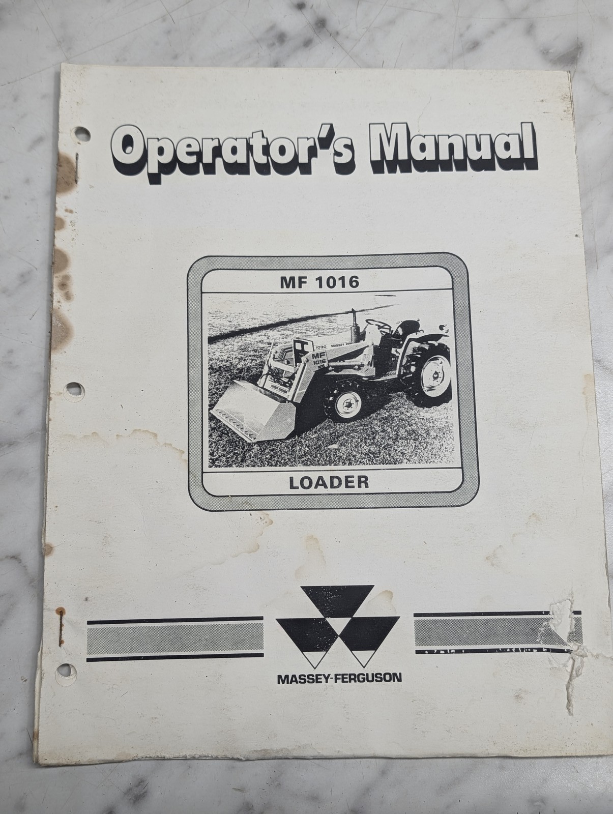 Massey-Ferguson Mf 1016 Loader Operators Owners Manual Maintenance Guide Book Mf