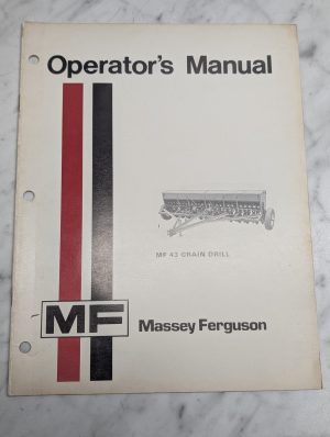 Massey Ferguson Mf 43 Grain Drill Operator'S Manual Owners Maintenance Book Mf