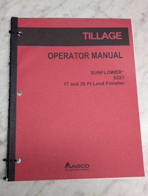 Agco Sunflower 6221 17 20 Ft Land Finisher Operator Manual Owners Maintenance