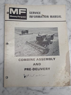 Massey Ferguson Mf Service Information Manual Combine Assembly Pre-Delivery