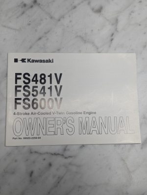 Kawasaki Fs481V Fs541V Fs600V 99920-2256-04 Owners Operators Manual Maintenance