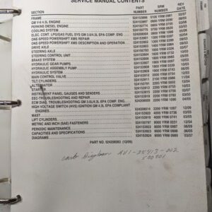 Yale Service Maintenance Manual Fork Lift Gc Glc Cdc 070-120 Lj Mj D818 2009