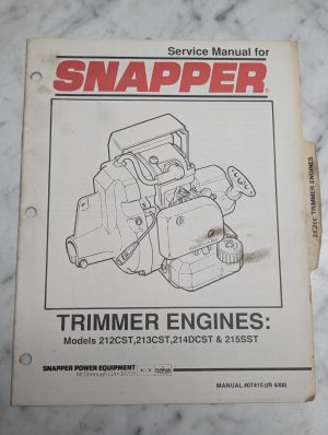 Snapper Trimmer Engines 212Cst 213Cst 214Dcst 215Sst Service Manual Repair Shop