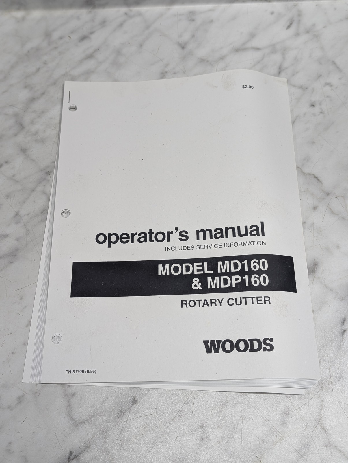 Woods Model Md160 Mdp160 Rotary Cutter Operators Owners Manual Guide Book