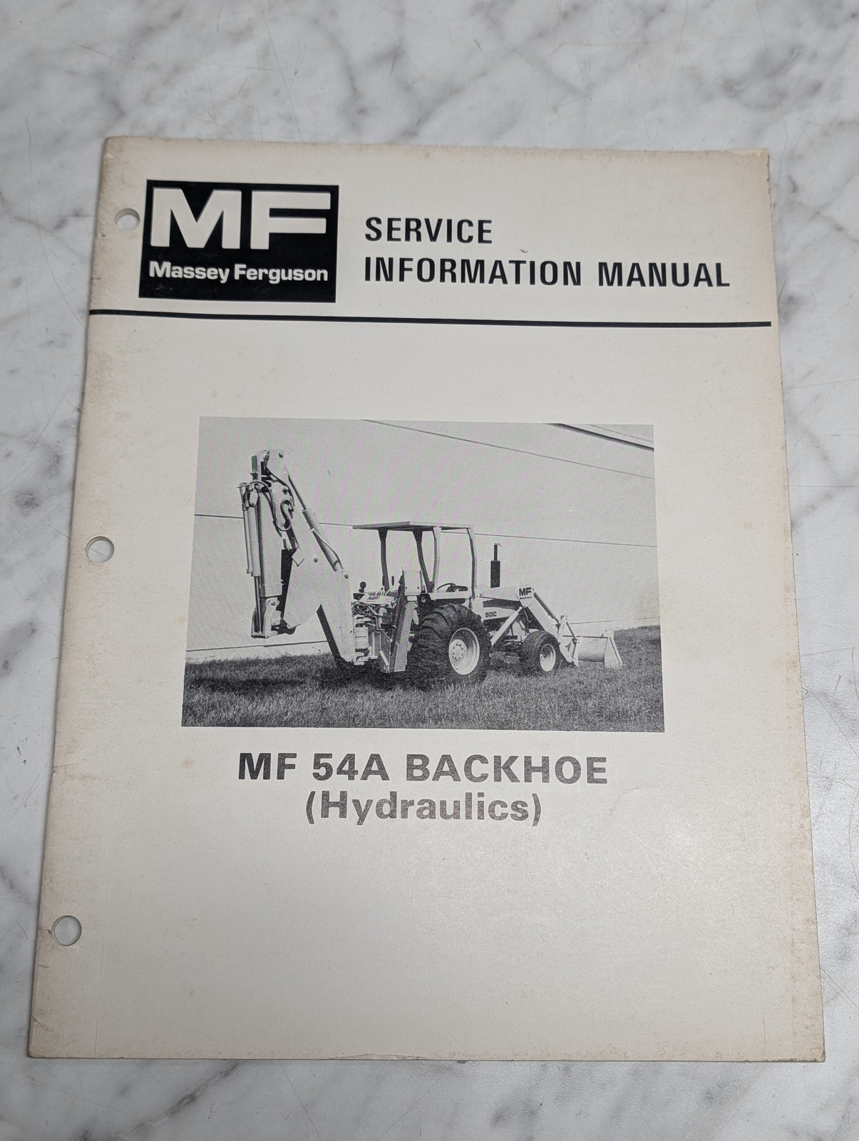 Massey Ferguson Service Information Manual Mf 54A Backhoe Hydraulics Shop