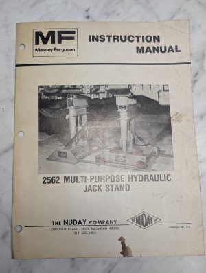 Massey Ferguson Mf 2562 Multi Purpose Hydraulic Jack Stand Instruction Owners