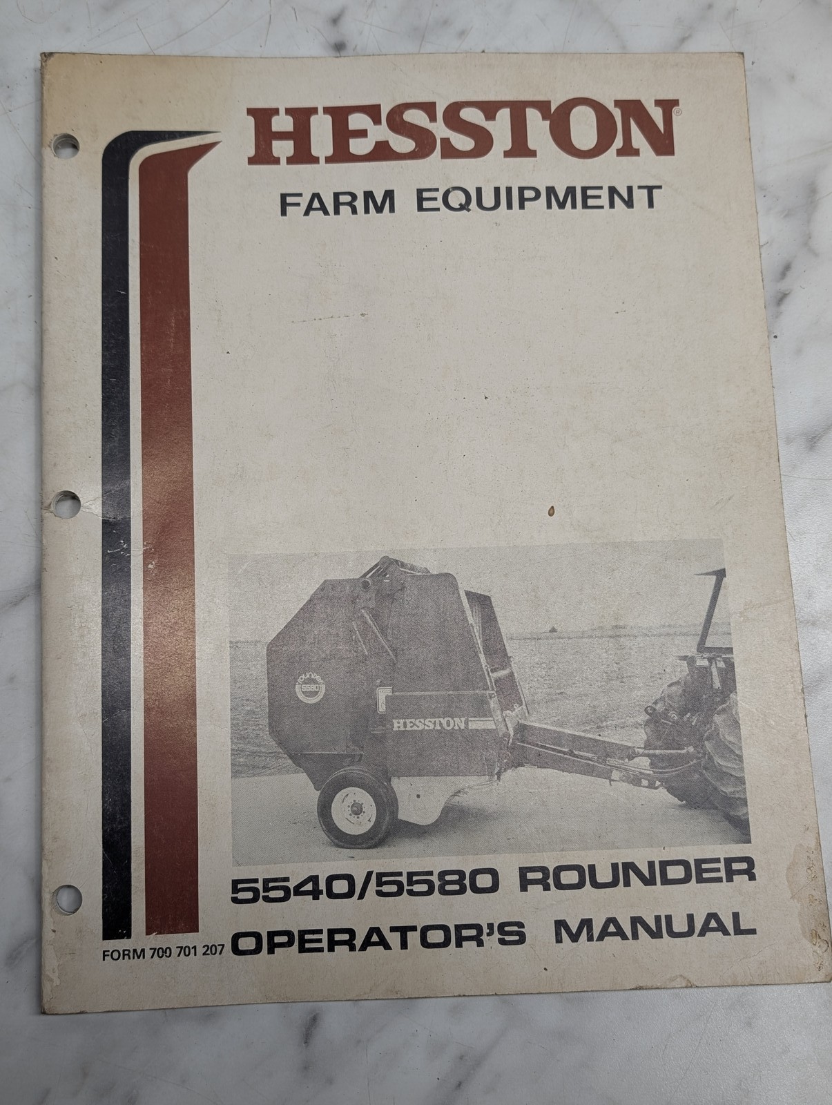 Hesston Farm Equipment 5540 5580 Rounder Operators Manual Owners Guide