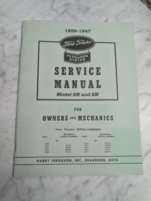 Ford Tractor Service Manual Model 9N And 2N Owners Operators Repair 1939-1947