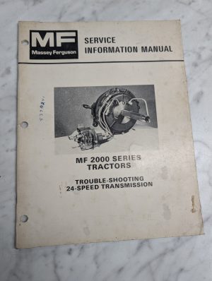 Massey Ferguson 24 Speed Transmission Troubleshooting Manual 2000 Series Tractor