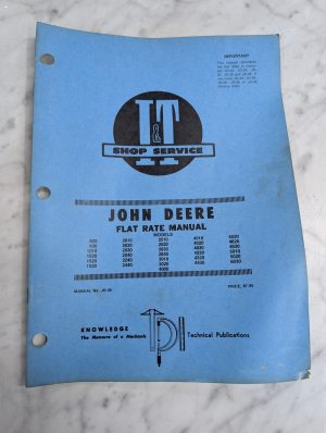 Flat Rate Manual~ John Deere I&T Shop Service 820 1010 2020 3020 4020 6030 Jd-39