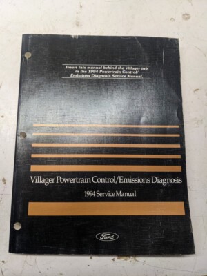 Ford Villager Powertrain Control Emissions Diagnosis 1994 Service Manual