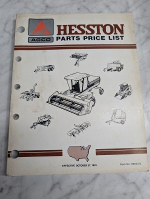Hesston Agco Parts Price List Manual Book Sales Catalog Reference 1991 79014475