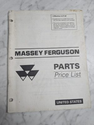 Massey Ferguson Mf Parts Price List Book Sales Catalog Reference United States