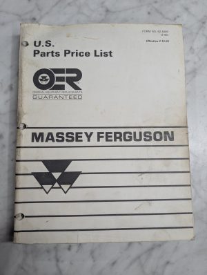 Massey Ferguson Mf Parts Price List Manual Book Sales Catalog Reference U.S.