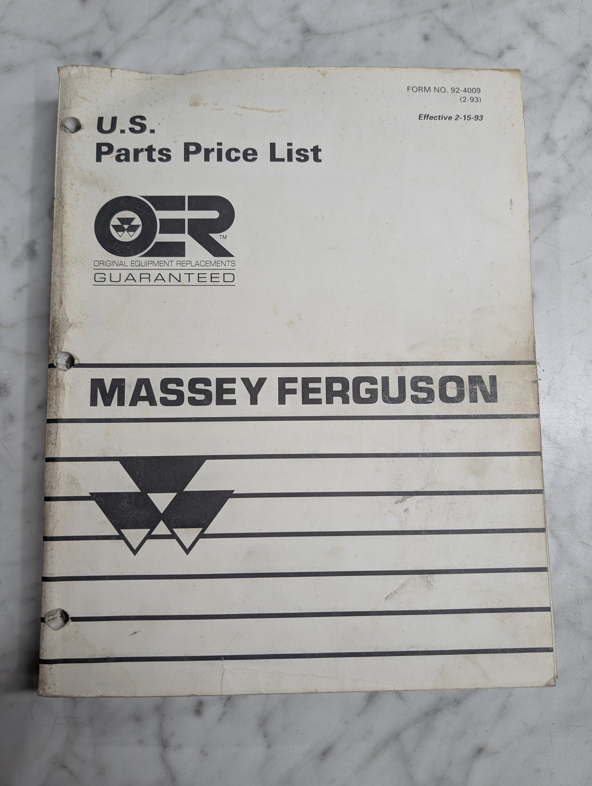 Massey Ferguson Mf Parts Price List Manual Book Sales Catalog Reference U.S.