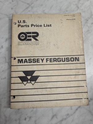 Massey Ferguson U.S. Parts Price List Manual Book Sales Catalog Reference 8-3-92