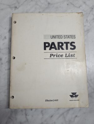 Massey Ferguson United States Parts Price List Book Sales Catalog Reference