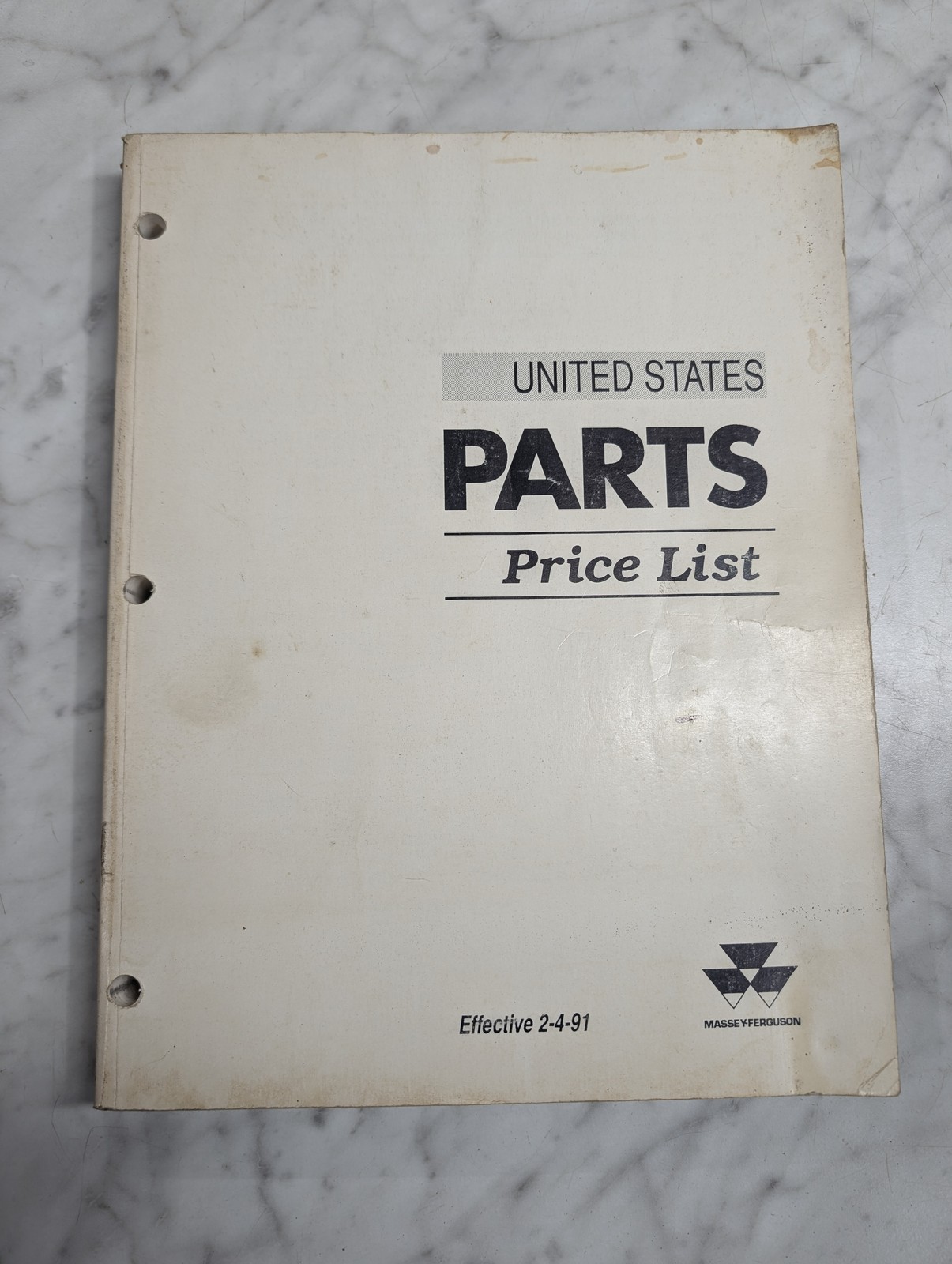 Massey Ferguson United States Parts Price List Book Sales Catalog Reference