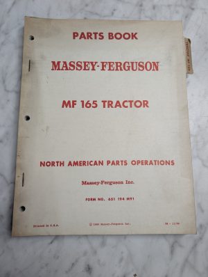 1964 Massey-Ferguson 165 Tractor # 651 194 M91 Parts Book Manual List Catalog