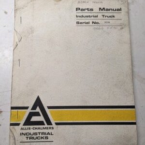 Allis Chalmers Fork Lift Truck Parts List Book Manual Sr 20 30 40 L Cr Ee 1978