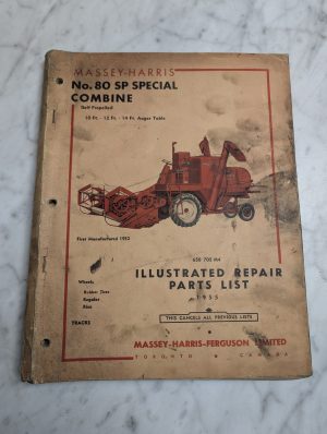 Massey-Harris # 80 Sp Special Combine 650 705 M4 Illustrated Parts List 1955