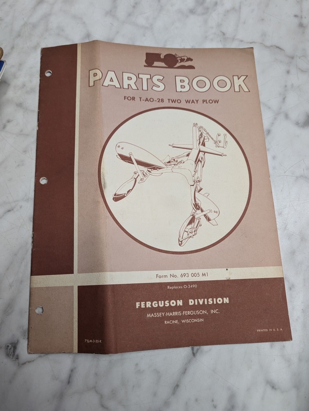 Massey-Harris-Ferguson Division T-Ao-28 Parts Book Manual List Catalog