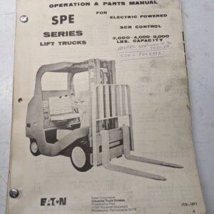 Yale Operation Parts List Book Manual Spe Series 030 040 050 1971 Forklift Truck