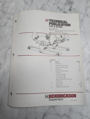 Hendrickson Technical Publication U Ue Ru Rue 17730 107 Manual December 1985