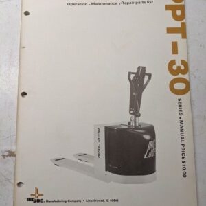 Big Joe Operation Maintenance Repair Parts List Book Manual Ppt-30 Series 1976