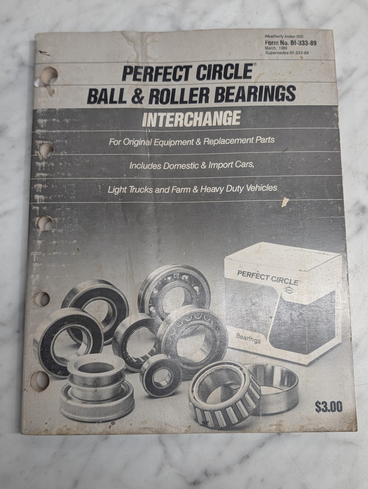Perfect Circle Roller Bearings Interchange Catalog Guide Book Reference 1989