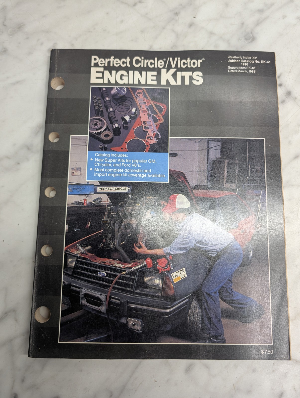 Perfect Circle Victor Engine Kits Jobber Catalog No Ek-41 Manual List Book 1990