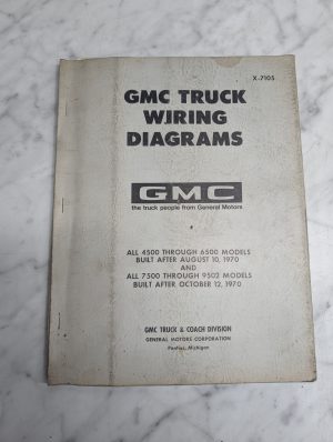 Gmc Truck 4500 6500 7500 9502 Wiring Diagrams Manual Guide Book Reference X-7105