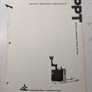 Big Joe Operation Maintenance Repair Parts List Book Manual Ppt Series