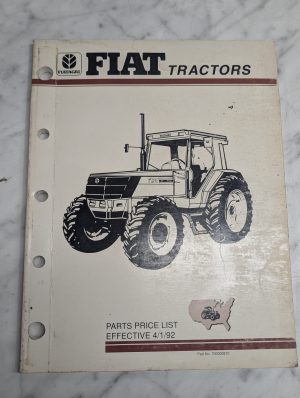 Fiat Tractors F130 Part No 700000870 Parts Price List Manual Sales Catalog 1992