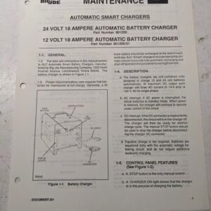 Big Joe Automatic Smart Charger 24 12 Volt Fork Lift Battery 1989