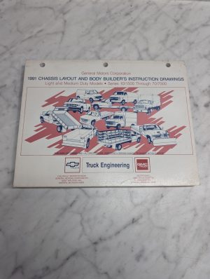 General Motors 1991 Chassis Layout Body Builders Instruction Drawing Manual